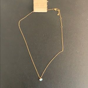 anthropologie dainty opal necklace